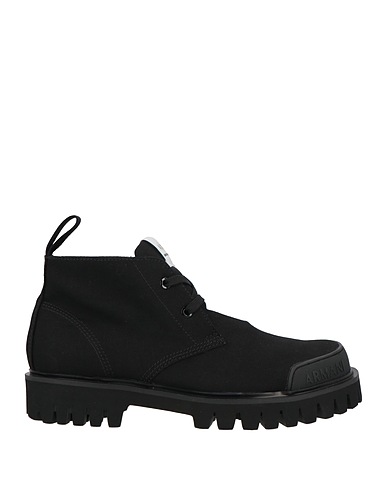 ARMANI EXCHANGE Ankle boot Black 100% Cotton, Thermoplastic polyurethane