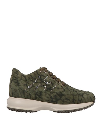 HOGAN Sneakers Military green Leather