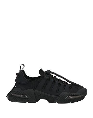 DOLCE&GABBANA Sneakers Black Calfskin, Polyamide, Viscose