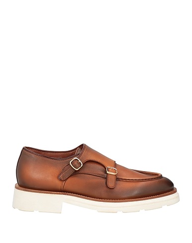 SANTONI Loafers Brown Leather