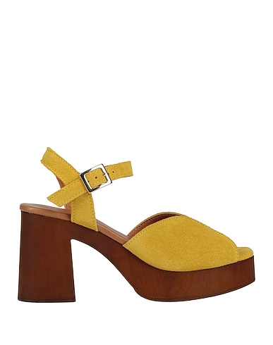 DAVID HARON Sandalen Gelb Leder