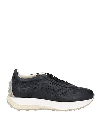 SANTONI Sneakers Black Leather