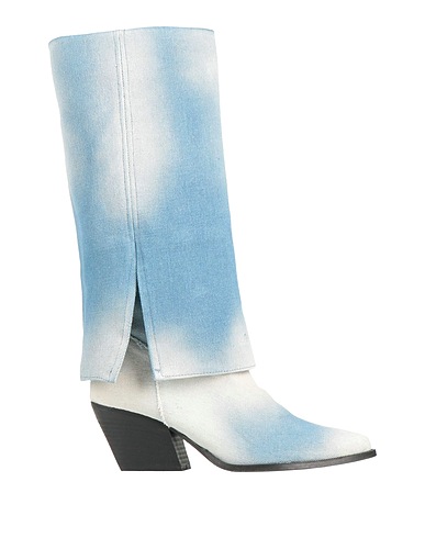 GISÈL MOIRÈ  Paris Stiefel Blau Leder