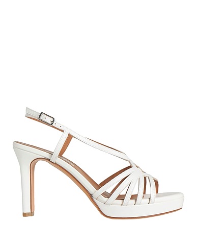 L'AMOUR by ALBANO Sandals White Textile fibres
