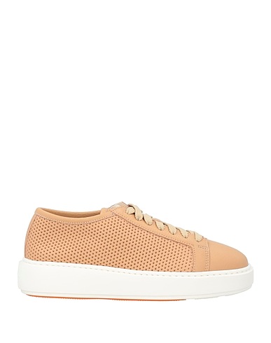 SANTONI Sneakers Camel Leather