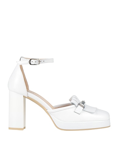 NERO GIARDINI Γόβα BIANCO Δέρμα