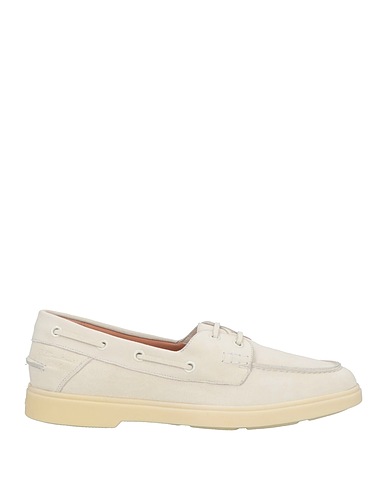 SANTONI Loafers Light grey Leather