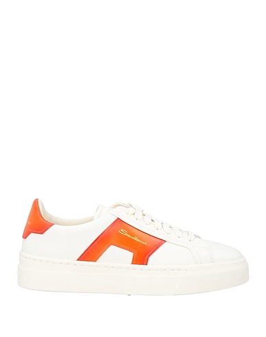 SANTONI Sneakers DOUBLE BUCKLE SNEAKER White Leather