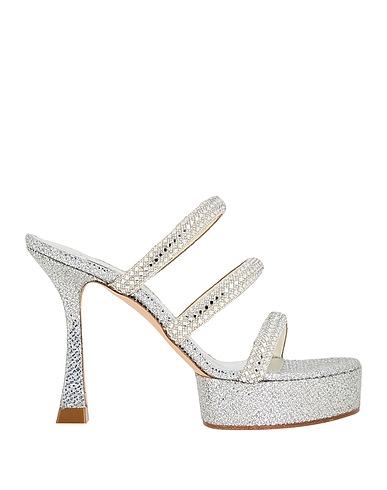 CASADEI Sandals Silver Textile fibers