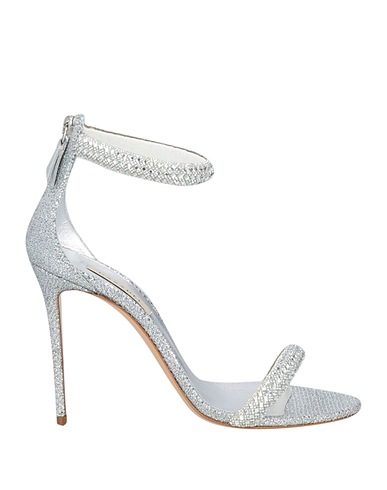 CASADEI Sandals Silver Textile fibers