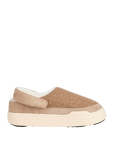MOON BOOT Mules and clogs MB PARK CLOG FEL
 Taupe 55% Polyamide, 45% Cow leather
