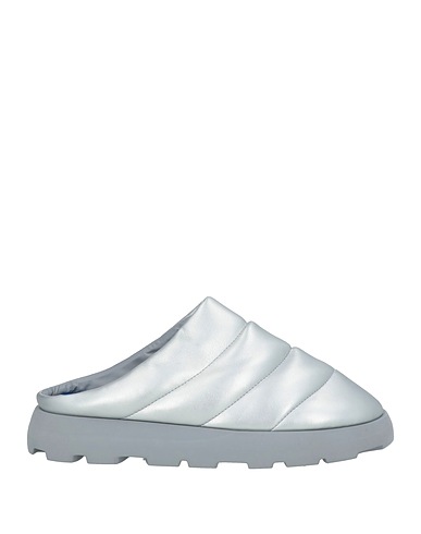 PIUMESTUDIO Mules and clogs Silver Textile fibers