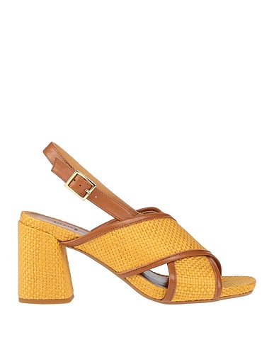 SILVIA ROSSINI Sandals Mustard Leather