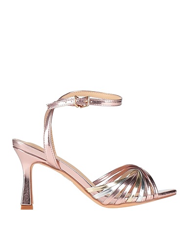 CRISTIN Sandals Rose gold Textile fibres