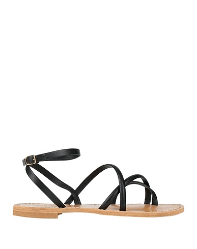 ANANAS Flip flops Black Leather