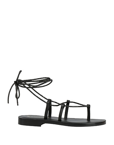 DG POSITANO Flip flops Black Leather