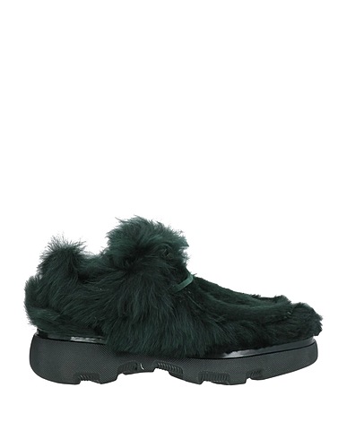 BURBERRY Laced shoes Dark green Lamb Shearling