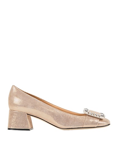SERGIO ROSSI Pump Platinum Leather