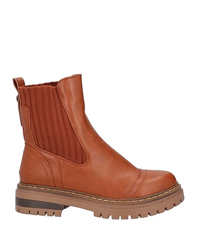 TUA BY BRACCIALINI Ankle boot Tan Textile fibres, Synthetic fibers