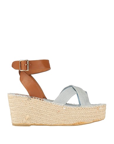EMANUELA BIFFOLI Firenze Espadrilles Blue Textile fibres, Synthetic fibers