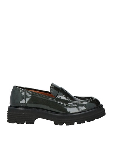 THEA MIKA Loafers Dark green Leather