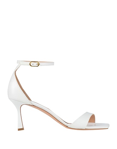 FRANCESCO SACCO Sandals White Leather