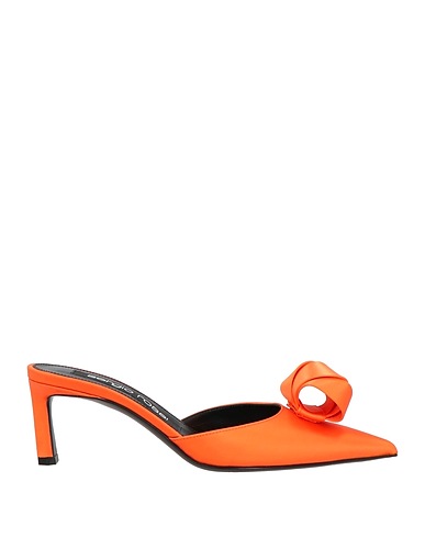 SERGIO ROSSI Mule e zoccoli Arancione Fibre tessili