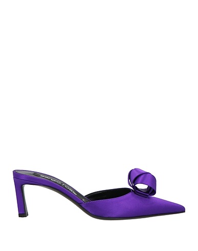 SERGIO ROSSI Mules and clogs Purple Textile fibres