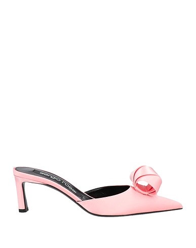 SERGIO ROSSI Mules und Clogs Rosa Gewebefasern