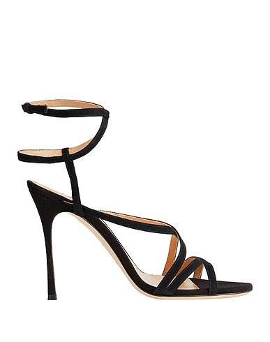 SERGIO ROSSI Sandals Black Leather