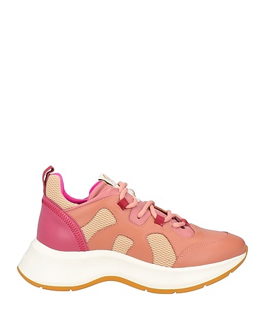 HOGAN Sneakers Antique rose Leather, Textile fibres