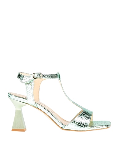 PREGUNTA Sandals Light green Textile fibres