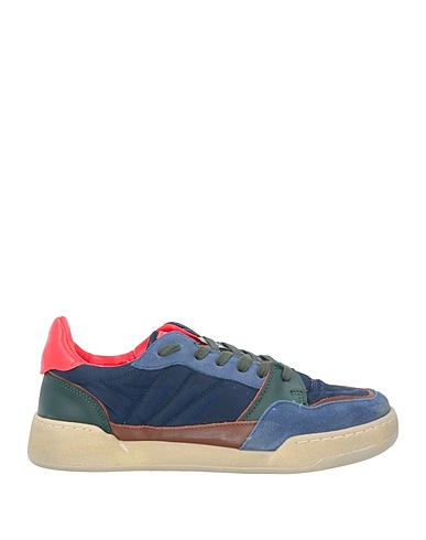 MONOWAY Sneakers Navy blue Leather, Textile fibres