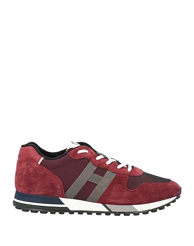 HOGAN Sneakers H86RUN Bordeaux Pelle, Fibre tessili
