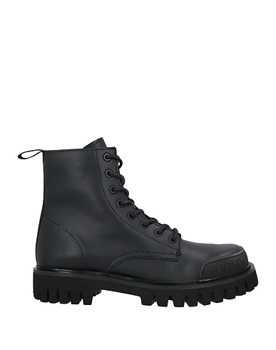 ARMANI EXCHANGE Ankle boot Black Leather, Textile fibers