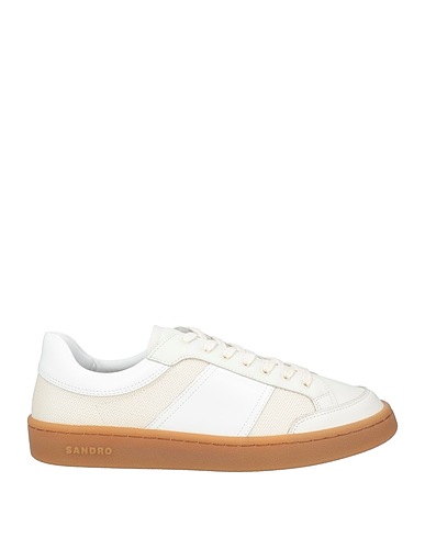 SANDRO Sneakers Off white Leather, Textile fibres