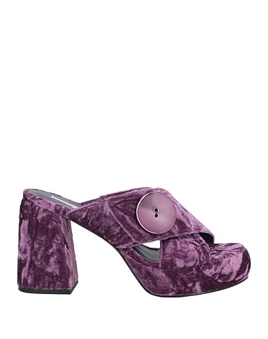 JEANNOT Sandals Purple Textile fibers