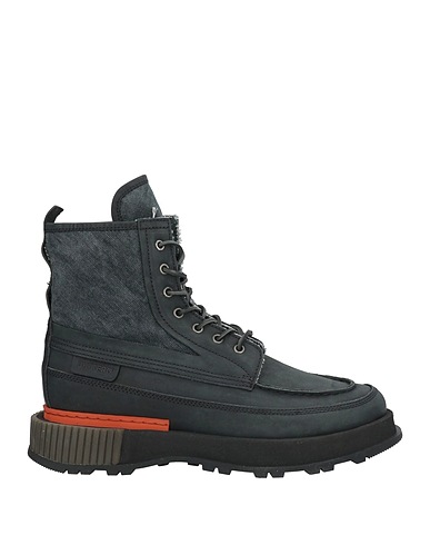 BUTTERO® Ankle boot Black Leather, Textile fibres