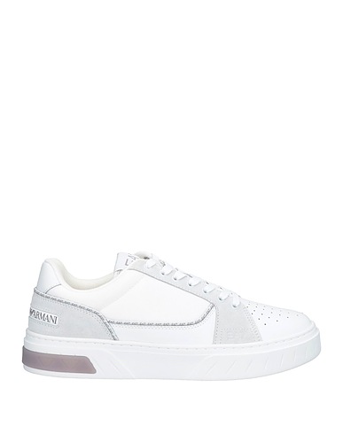 EA7 Sneakers Light grey 100% Cow leather, Polyamide, Polyester, Polyurethane coated