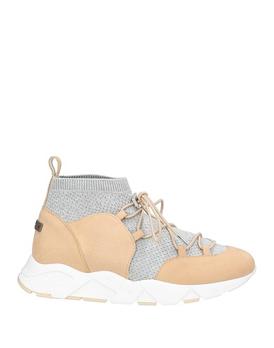 PESERICO Sneakers Beige Leather, Textile fibres