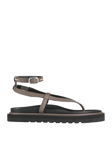 PESERICO Flip flops Dark brown Leather