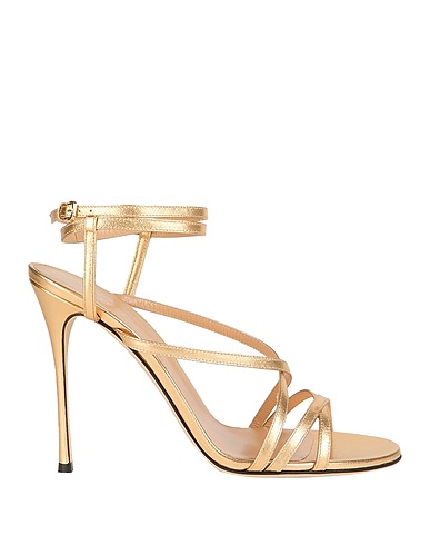 SERGIO ROSSI Sandals Gold Leather