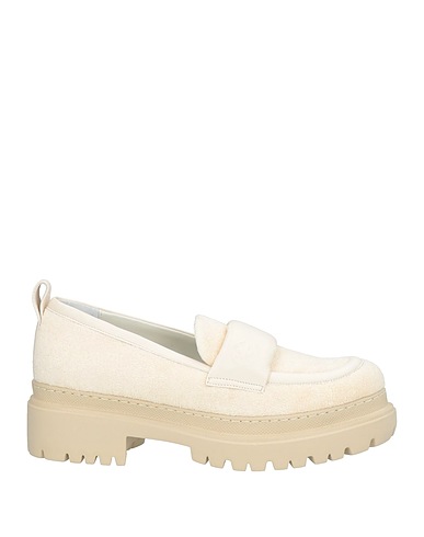 PESERICO Loafers EASY Ivory Leather, Textile fibres