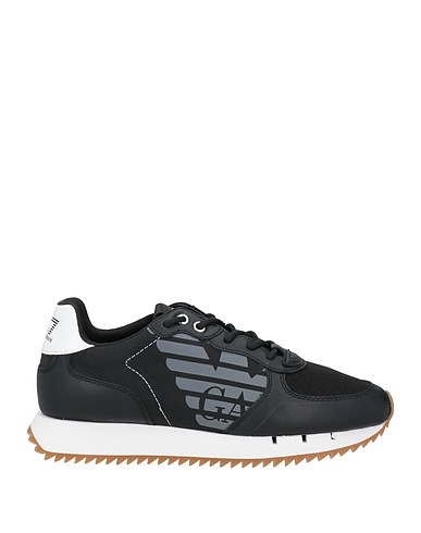 EA7 Sneakers Black 100% Polyester, Polyurethane