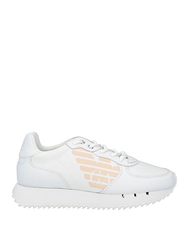EA7 Sneakers White Leather, Textile fibres