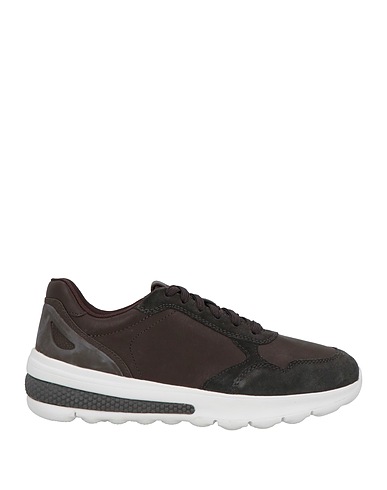 GEOX Sneakers Dunkelbraun Leder, Gewebefasern