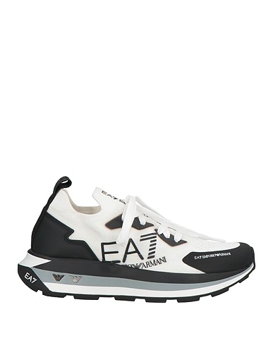 EA7 Sneakers Ivory 100% Polyester, Thermoplastic polyurethane