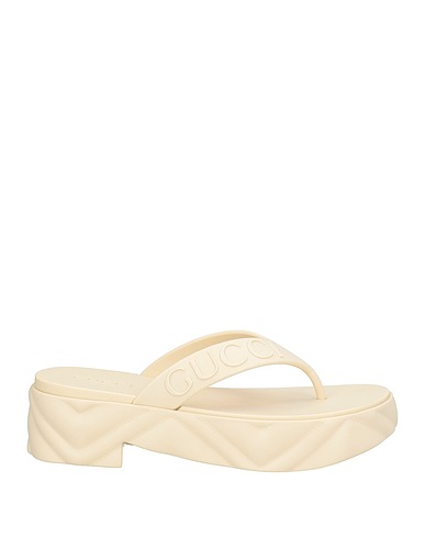 GUCCI Flip flops Ivory Rubber