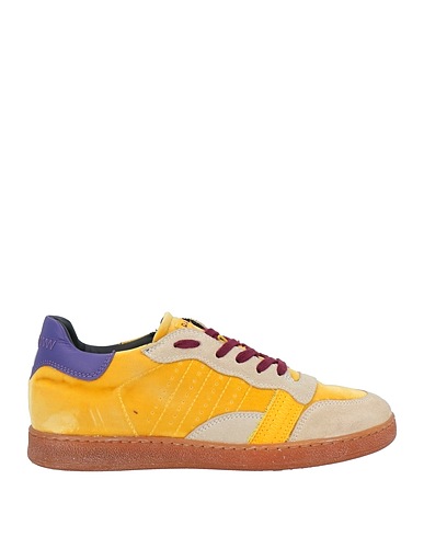 D.A.T.E. Sneakers Yellow Leather, Textile fibers
