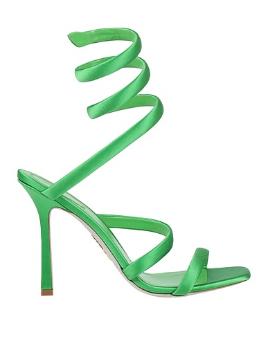 RENE' CAOVILLA Sandals Green Textile fibres